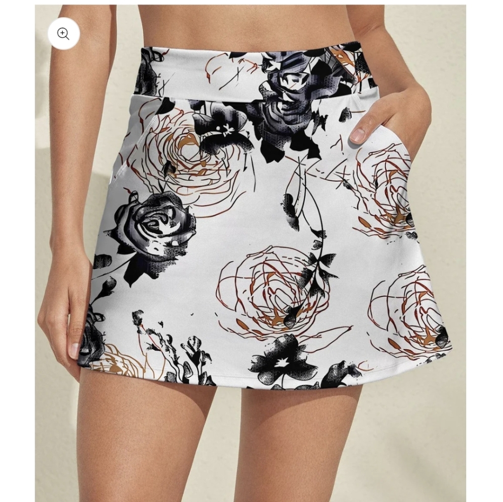 ACEGOLFS Botanical 16in HighWaist Skort UPF50+ NWT XXL Pickleball Golf Tennis